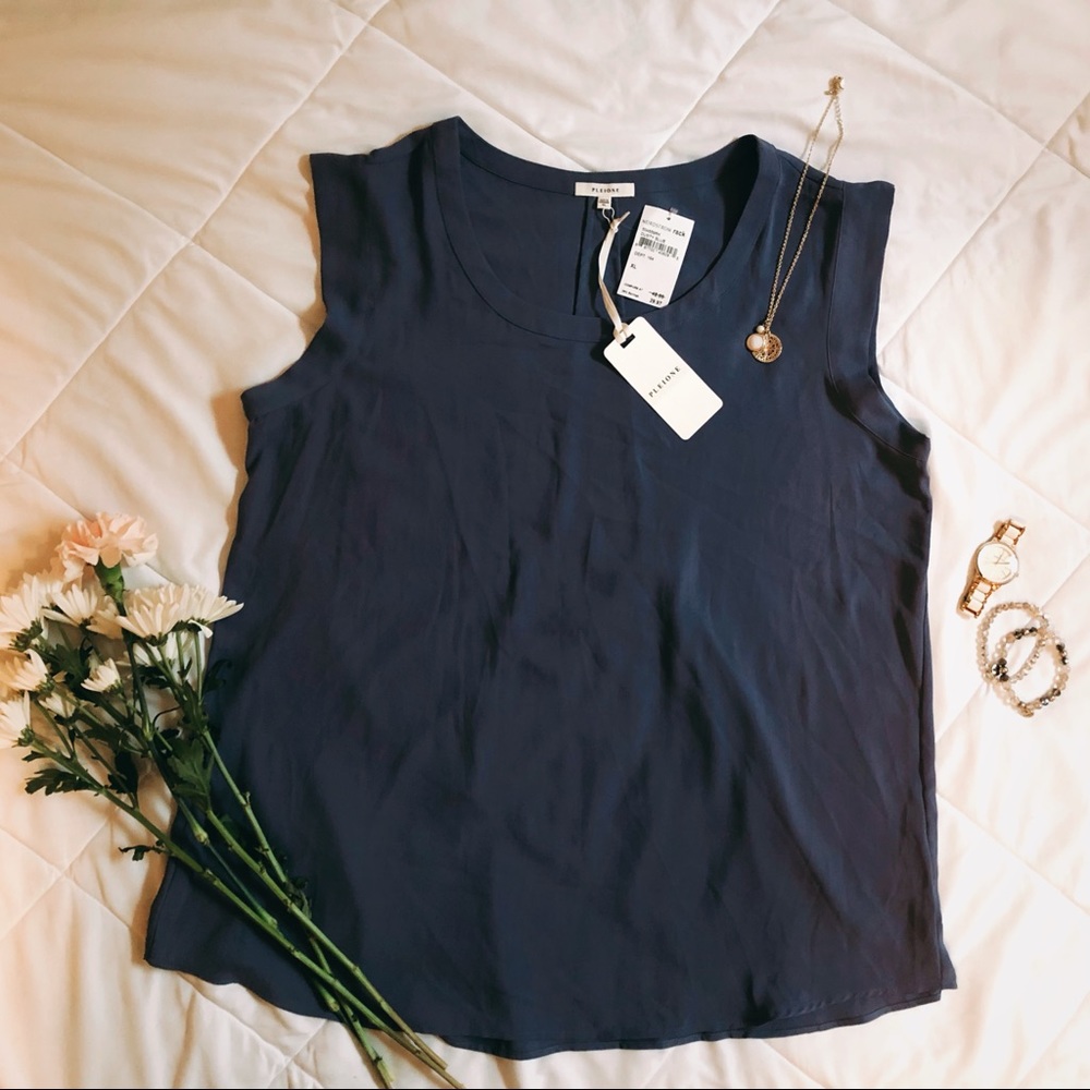 Bailey Double Pleat Blouse by Pleione